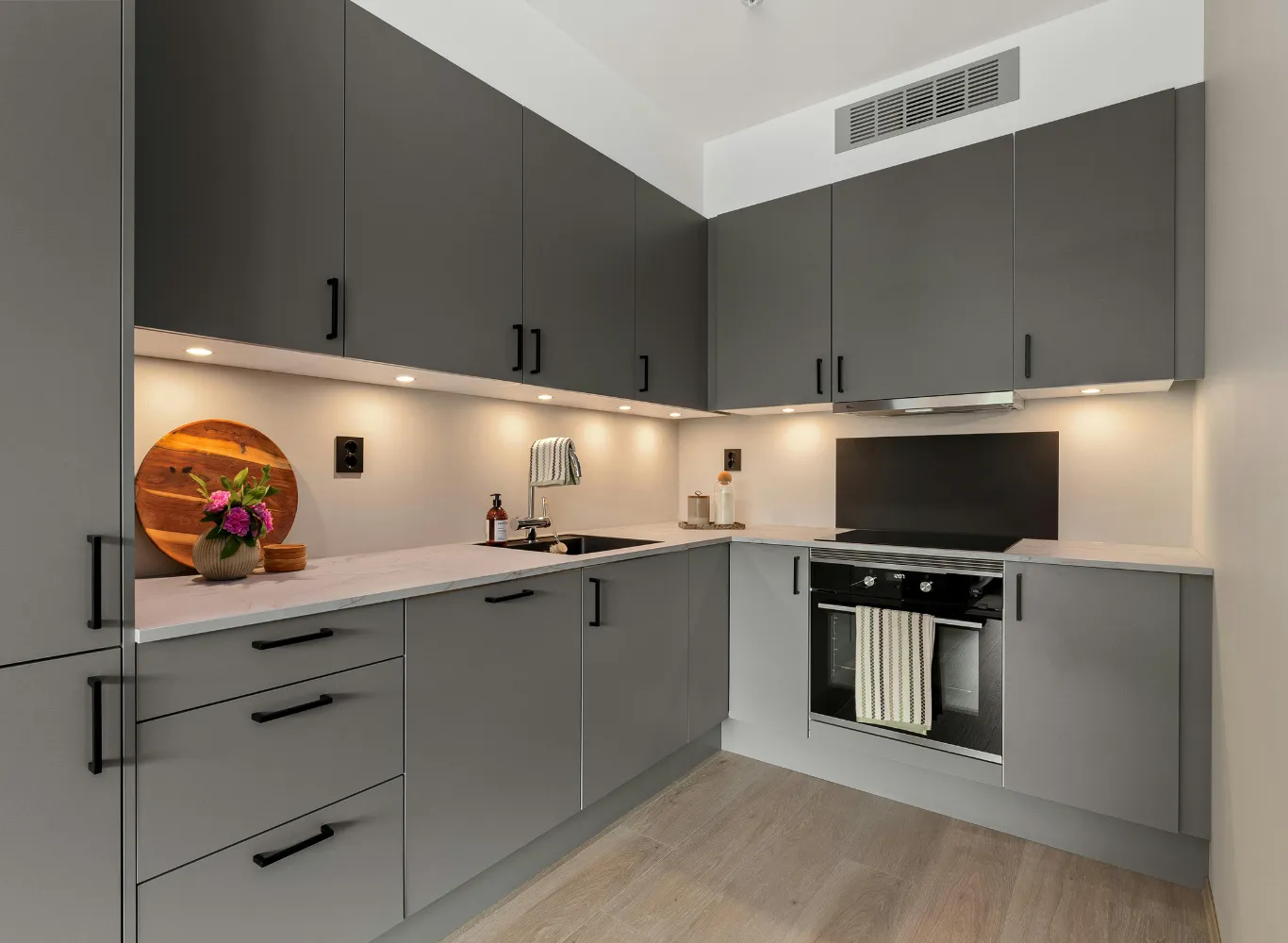 High quality kitchen cabinetry detail